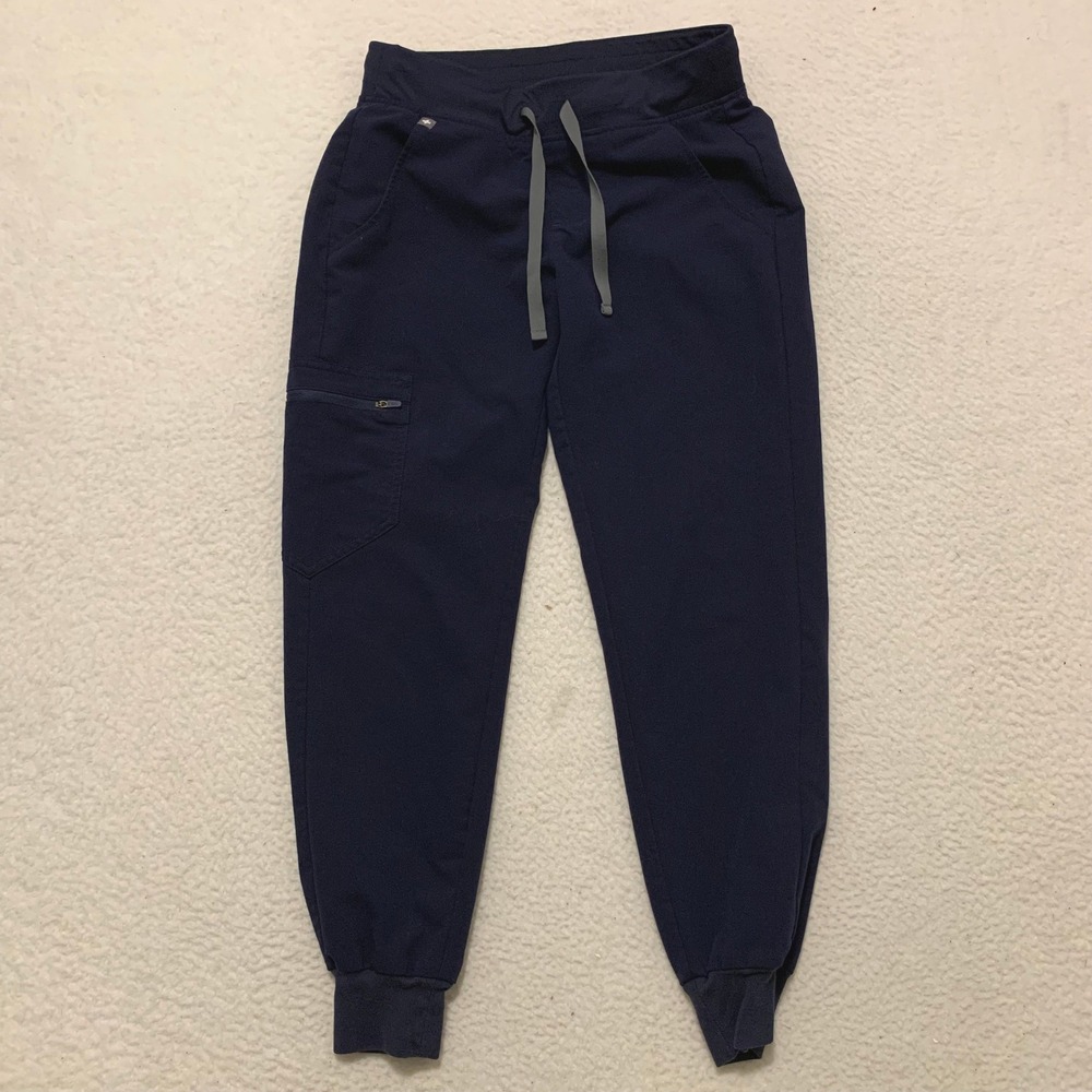 FIGS Zamora Jogger Scrub Pants Womens XS Petite Navy Blue Medical W18SW2005P